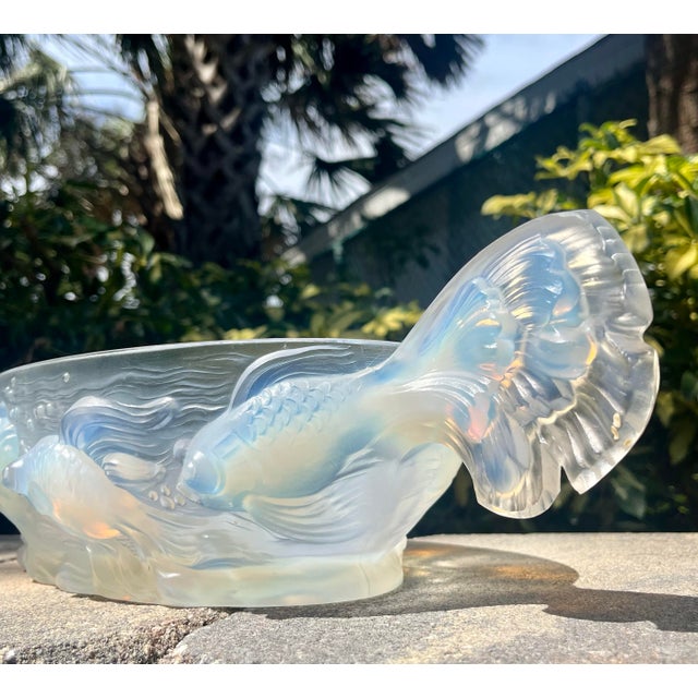 1930s Verlys, France Opaline Art Glass Bowl For Sale In Orlando - Image 6 of 12