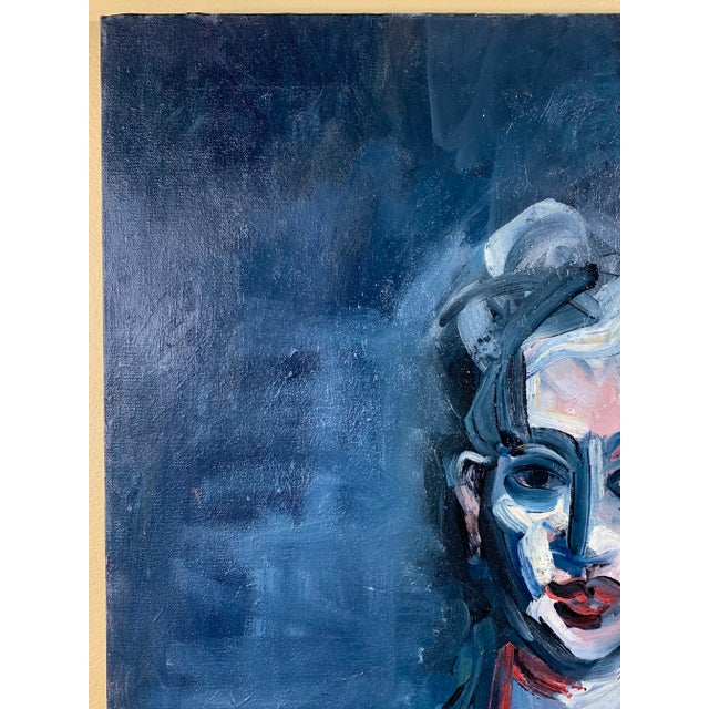 Figurative 1990s Expressionist Style Figurative Oil Painting on Canvas For Sale - Image 3 of 11