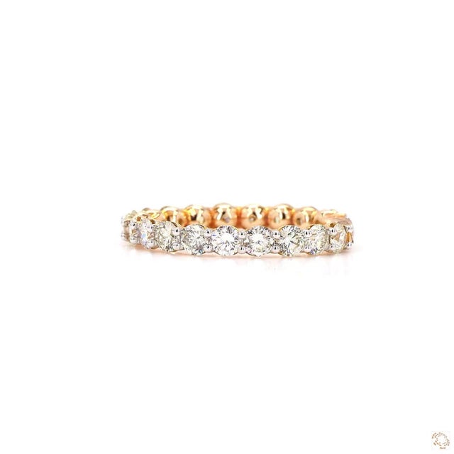 1.45 Carat Round Brilliant Cut Diamond Gold Ring, Size 6.5 For Sale - Image 4 of 9