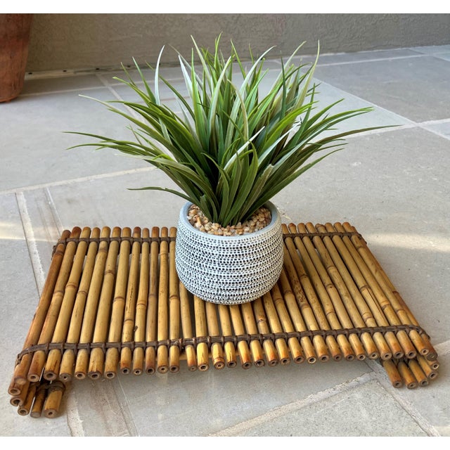Mid 20th-Century Bamboo Curved Scrolled Arm Plant Stand / Riser For Sale - Image 18 of 18