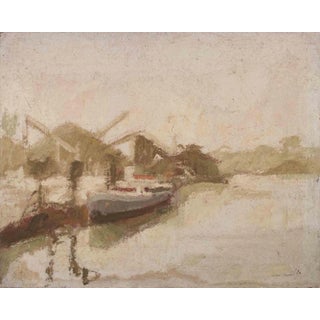 Franco Marzilli, View of the Bay, Oil Painting, 1970s For Sale