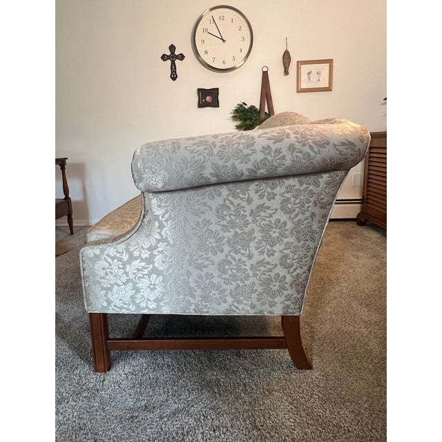 1980s Custom Chippendale Camelback Mahogany Sofa For Sale - Image 12 of 15