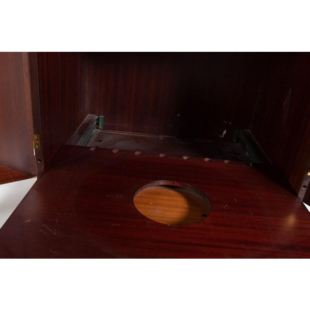 Gold Vintage Bar Cabinet with Brass Markings For Sale - Image 8 of 17