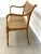 Late 20th Century Elegant Sheraton Style Painted Floral Cane Settee With Neoclassical Detailing For Sale - Image 4 of 14