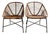 Mid-Century Modern Rattan Lounge Chairs, 1950s, Set of 2 For Sale