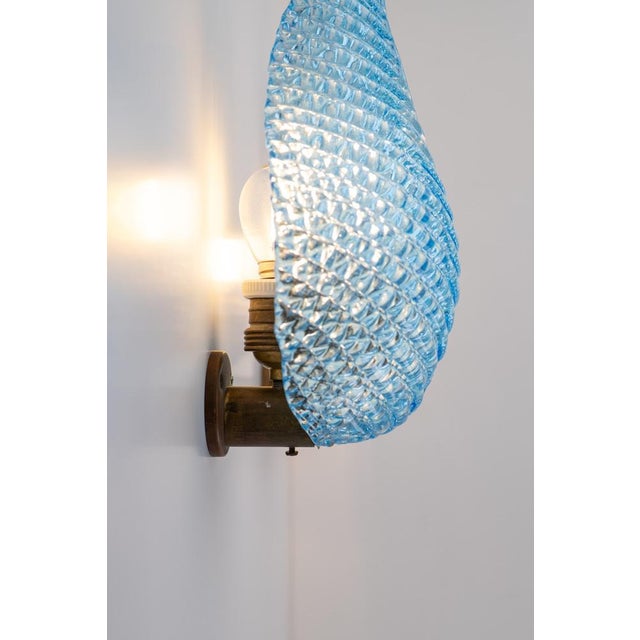Vintage Art Deco Murano Glass Wall Lamps from Barovier & Toso, 1920s, Set of 2 For Sale - Image 11 of 13
