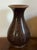 Antique early 20th century Japanese brown speckled glaze baluster shape porcelain vase. Glaze technique combines light...