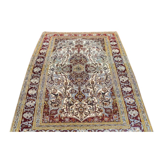 Traditional Antique Mohtasham Kashan Rug 4'9'' x 8'1'' For Sale - Image 3 of 12