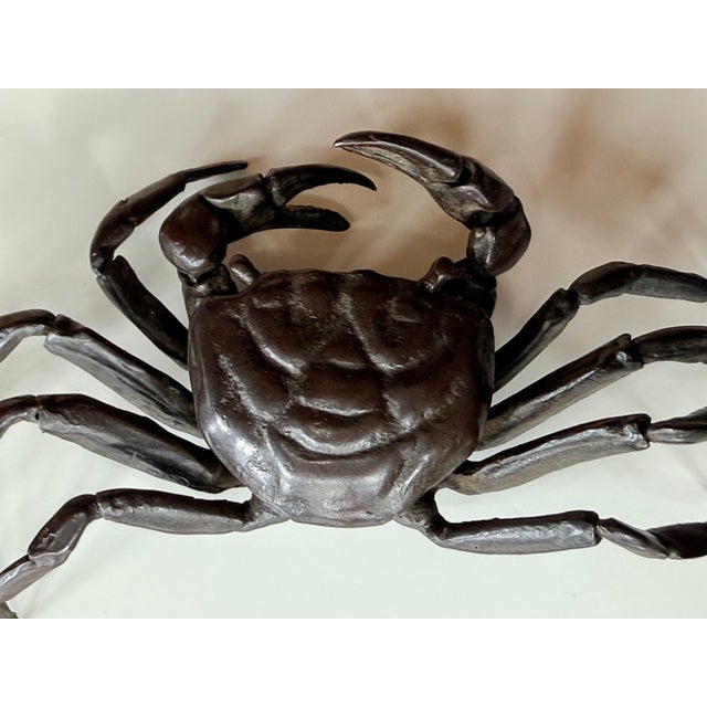 Japanese Bronze Articulated Crab Okimono Meiji by Yasunosuke Ryubundo VI For Sale - Image 12 of 13