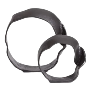 Rowan Black Cast Aluminum Sculptures, Set Of 2