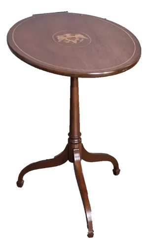 Kittinger Historic Newport Federal Style Mahogany Tilt Top Table Eagle Inlay