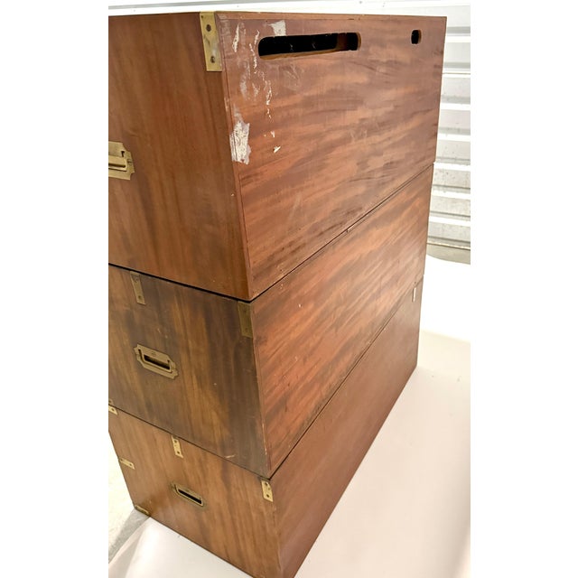 Wood Early 20th Century Campaign-Style Chest by Beacon Hill Collection For Sale - Image 7 of 10