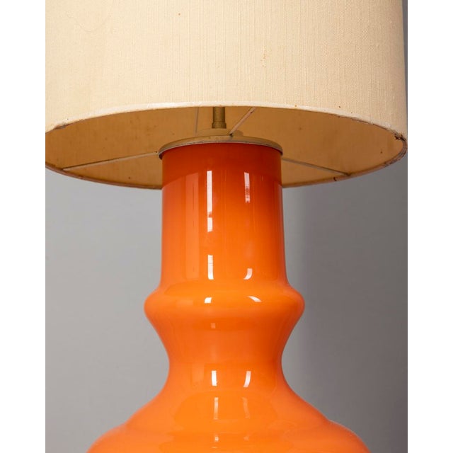 Vintage Italian Floor Lamp in Orange Glass, 1970s For Sale - Image 4 of 6