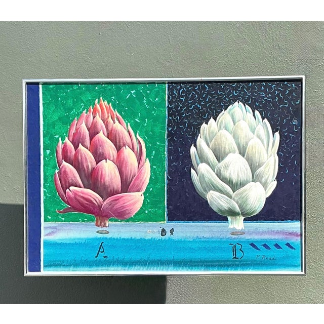 Peter Read Framed Artichoke Painting For Sale - Image 4 of 17
