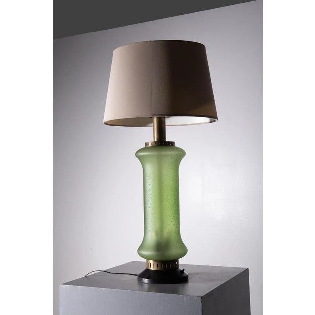 Italian Table Lamp in Green Glass from Stilnovo, 1960 For Sale - Image 9 of 9