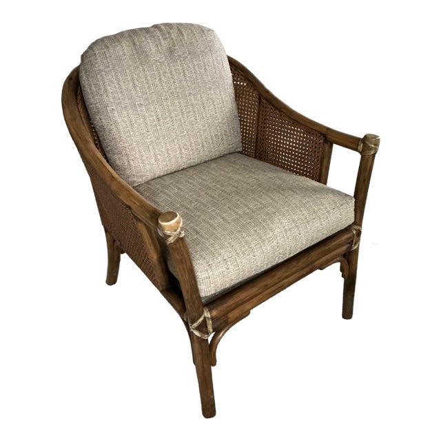 1980s McGuire Lounge Chair For Sale