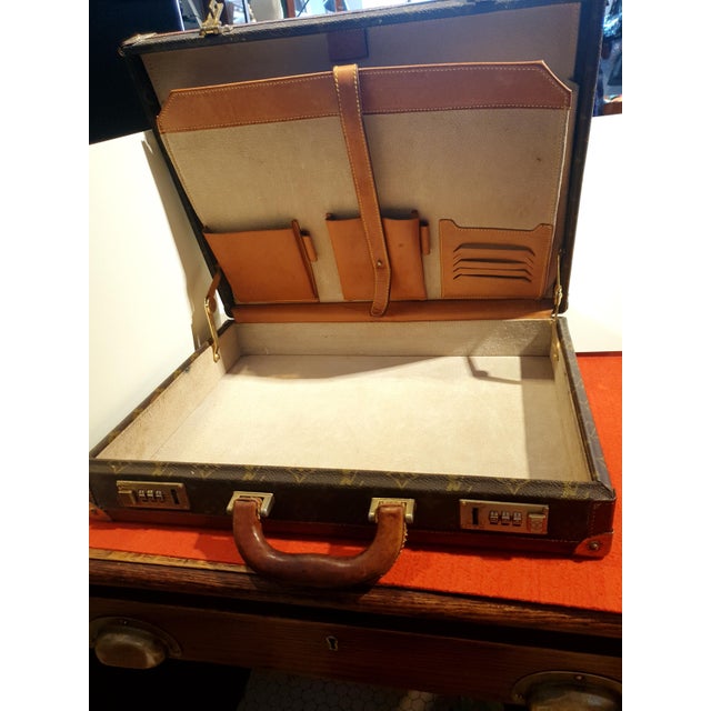 Louis Vuitton President Briefcase in Monogram Canvas and Cowhide from Louis Vuitton, 1980s For Sale - Image 4 of 9