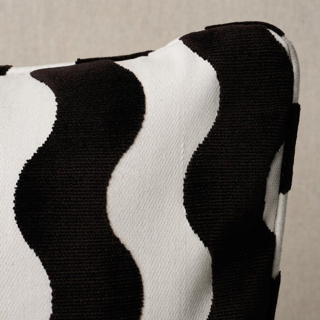 This pillow features The Wave by Miles Redd for Schumacher with a self-welt finish. A chic, graphic cut velvet inspired by...