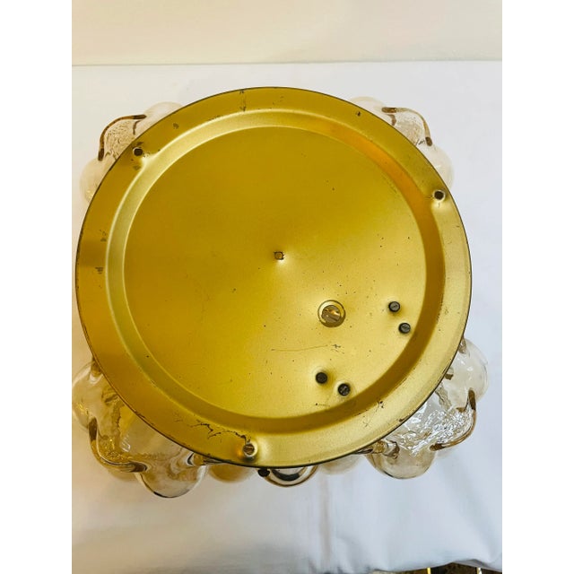 1960s Vintage Amber Square Lamp in Bubble Glass, 1960s For Sale - Image 5 of 11