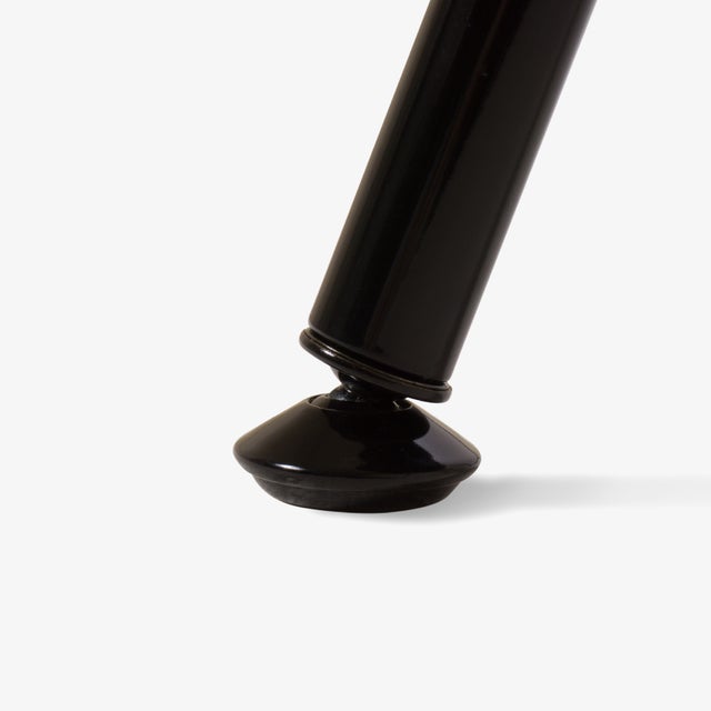 Black Original Vintage Saarinen Executive Armless Chairs, Custom Restored Black Edition - Set of 6 For Sale - Image 8 of 9