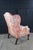 Wood Late 20th Century Ethan Allen Queen Anne 20-7517 Floral Upholstered Sussex Wingback Armchair For Sale - Image 7 of 14
