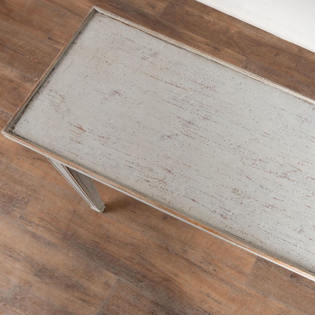 Early 20th Century Swedish White Gustavian Style Console Table For Sale - Image 4 of 14