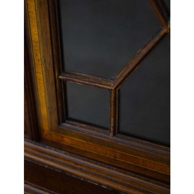 English Made Mahogany Inlaid Corner Cabinet For Sale - Image 12 of 17