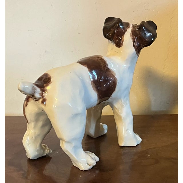 Brown Art Pottery Dog Sculpture of a Jack Russell Terrier For Sale - Image 8 of 13