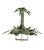 A Vintage Hollywood Regency-Style Bamboo Palm Tree Chandelier. For Sale - Image 11 of 11
