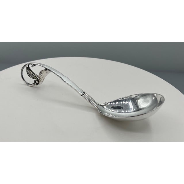 Georg Jensen Sterling Silver Ornamental Serving Spoon #141 For Sale In New York - Image 6 of 12