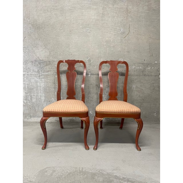 Pair of 1980s Queen Anne Style Side or Dining Chairs For Sale - Image 11 of 11