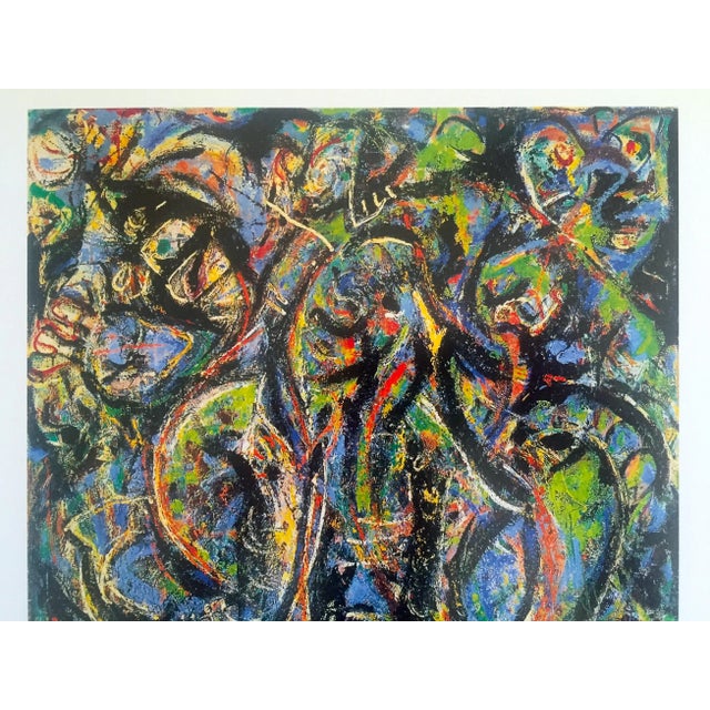Jackson Pollock Jackson Pollock Foundation Abstract Expressionist Collector's Lithograph Print " Gothic " 1944 For Sale - Image 4 of 13