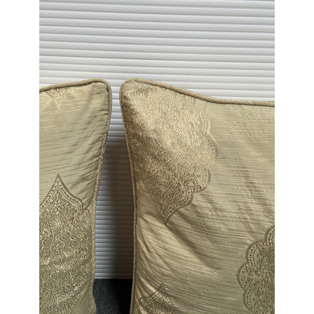 Rowlands Damask Decor Pillows, Pair For Sale - Image 10 of 12