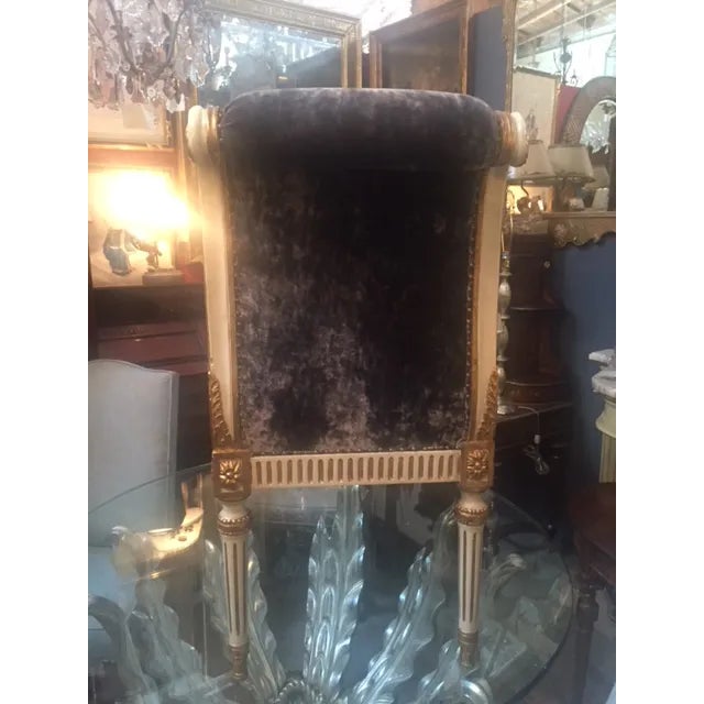 Italian Style Carved Giltwood and Painted Bench For Sale - Image 11 of 12