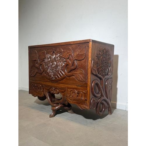 Congolese Hand-Carved Bar Cabinet, 1950s For Sale - Image 6 of 7