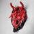 Early 21st Century Red Ceramic Apotropaic Mask, Gennaro Condurso, Italy, 2010s For Sale - Image 5 of 10