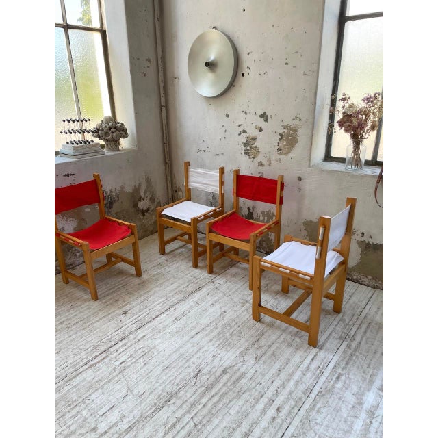 Vintage Pine Chairs, 1980s, Set of 4 For Sale - Image 9 of 18