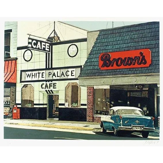 American John Baeder, White Palace Cafe, Screenprint For Sale - Image 3 of 3