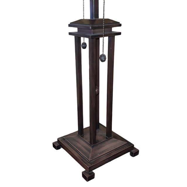 Pair Arts & Crafts Style Metal & Glass Table Lamps. u.s.a. Late 20th Century. For Sale In Los Angeles - Image 6 of 11