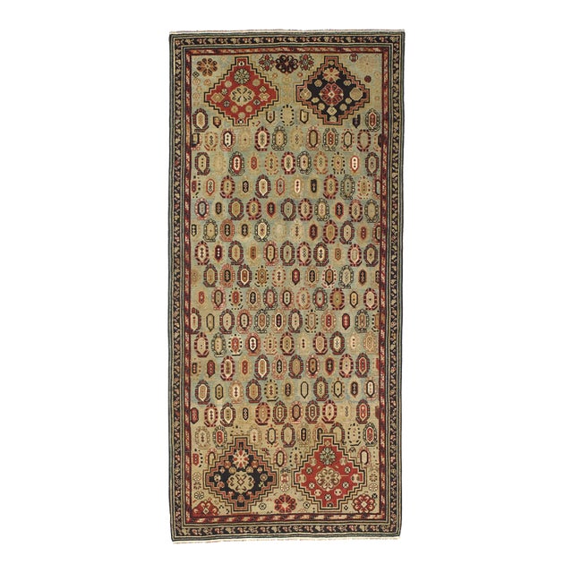 Antique Caucasian Shirvan Long Rug 4'3" X 9’5” For Sale