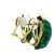 Vintage 1970s 18k Gold Carved Malachite Sculptural Clip-on Earrings, Pair For Sale - Image 12 of 13
