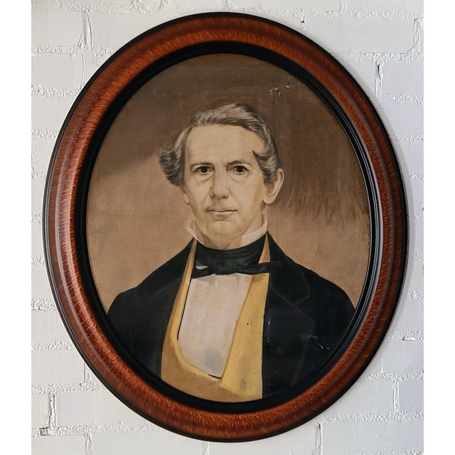American Tyler - Pastel Portrait of High Society Southern Gentleman by Frank Stanley Herring (1894 - 1966) For Sale - Image 3 of 3