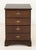 Chippendale Style Mahogany Two-Drawer Filing Cabinet, two drawers with brass handles, marked "1992 / the Bombay Company...