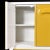 Space Age Broyhill Chapter One Yellow and White Gentlemen's Chest Dresser For Sale - Image 11 of 14