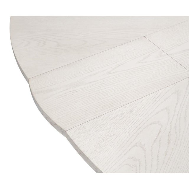 Transitional Round Dining Table, Large - White Oak For Sale - Image 11 of 11