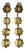 1960s Pair of Austrian Yellow Floral Lucite Dangle Earrings For Sale