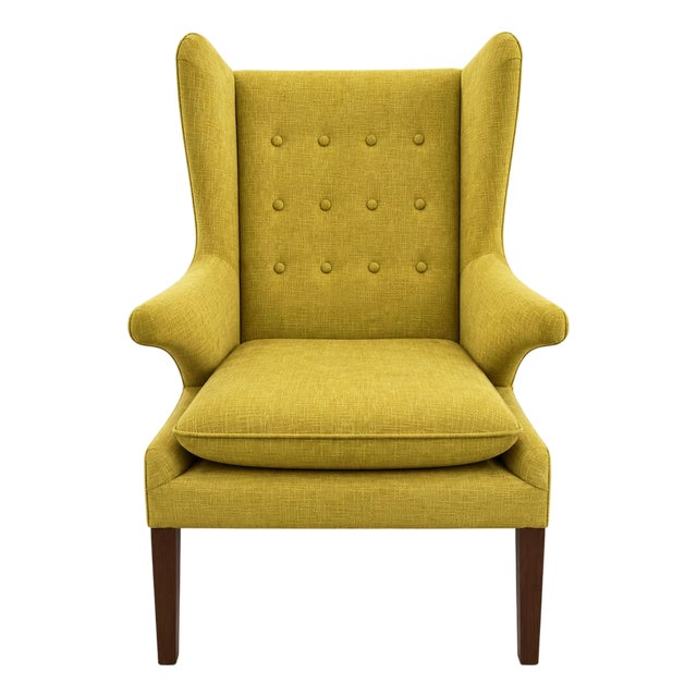 Lemon Wingback Accent Chair For Sale