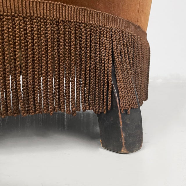 Italian Art Deco Lounge Chairs in Brown Velvet, 1930s, Set of 2 For Sale - Image 18 of 18