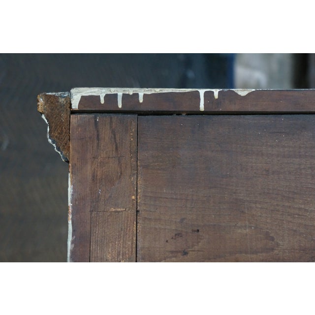 Primitive Antique American Victorian Poplar Closet Cupboard Linen Press Cabinet For Sale - Image 14 of 18