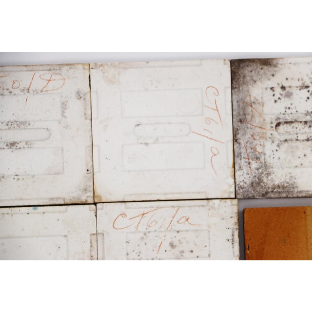 1920s Set of Small Five Tiles Art Nouveau H & R Johnson England & Other For Sale - Image 12 of 15